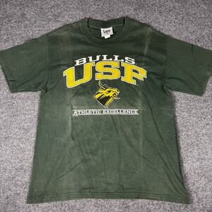 Vintage 90s USF University Of South Florida Bulls  Lee Nutmeg T Shirt NCAA L